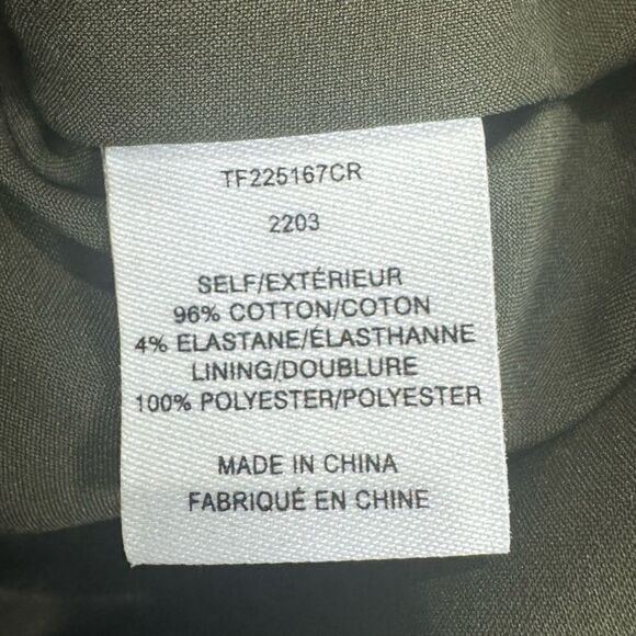 DEREK LAM 10 CROSBY Rooney Cotton-Blend Mini Dress in Army Olive - Picture 13 of 13